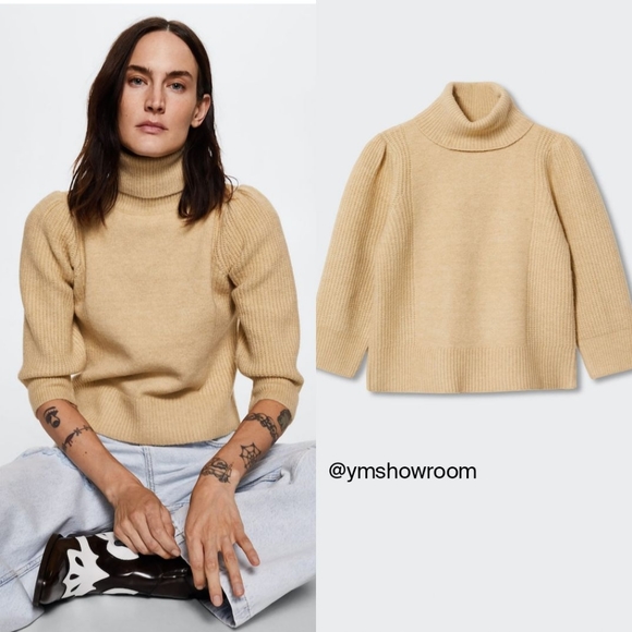 MANGO 3/4 Turtleneck - Picture 1 of 5